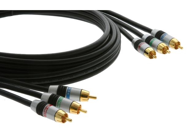 Kramer Komponent Kabel -  3,0 m 3xRCA YPbPr YCbCr YUV 